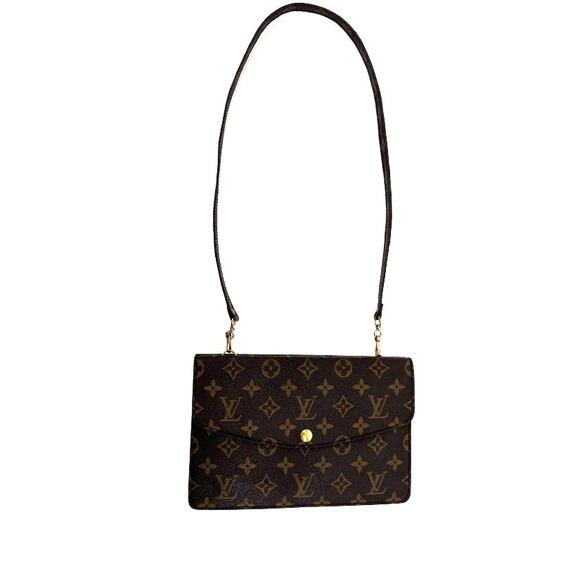Women's Louis Vuitton Monogram Pochette Double Rabat Shoulder Bag - Picture 8 of 15